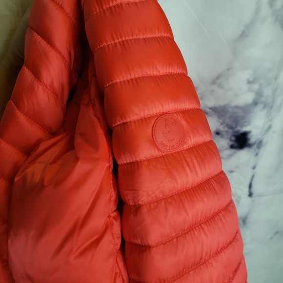 SAVE THE DUCK woman's red light weight packable puffer jacket - Picture 11 of 12